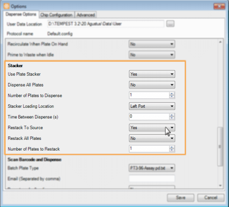 Plate Stacker Settings_450x407 Plate Stacker Settings in the Options Menu