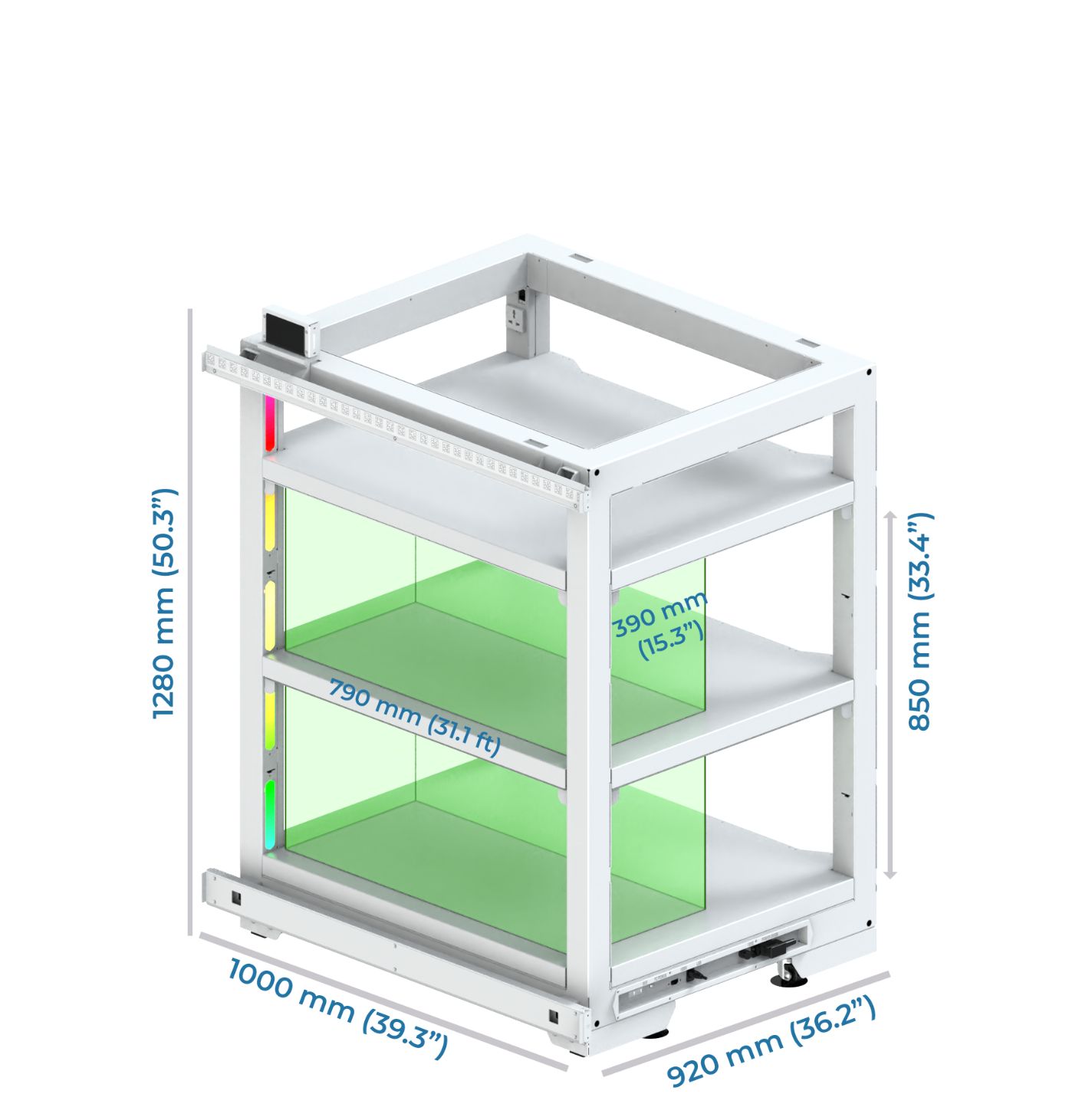 benchtop stack dimension